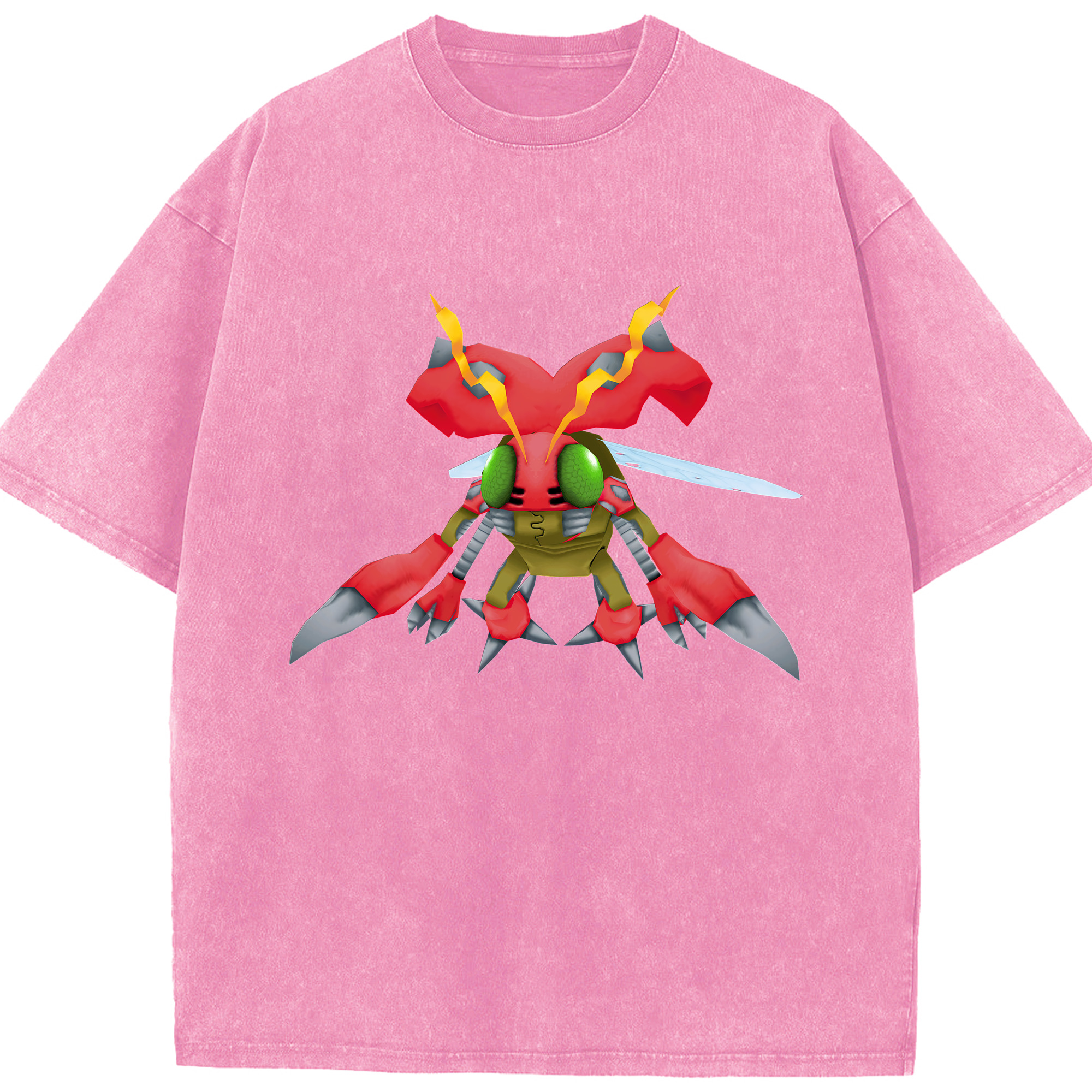 （画像用） Digimon デジタルモンスター/デジモン 綿100% ヴィンテージ風 半袖Tシャツ（フロントプリント）